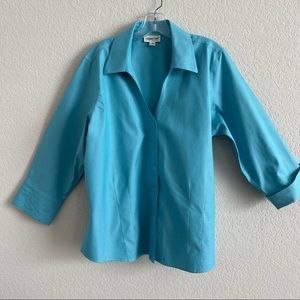 Coldwater Creek 3/4 Sleeve Button Down Blouse